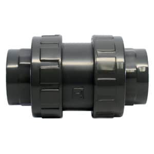 front view of P460U PVC True Union Ball Check Valve